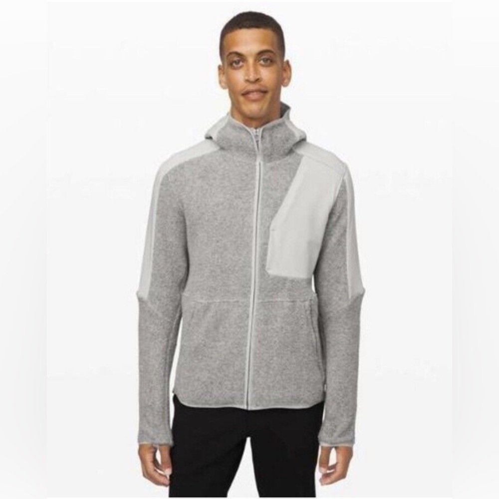 lululemon athletica Light Gray Hooded Jacket